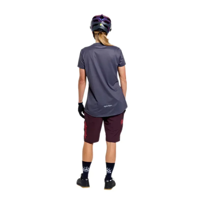Troy Lee Designs Lilium Pro Women's Short Sleeve Jersey in Mono Carbon-9