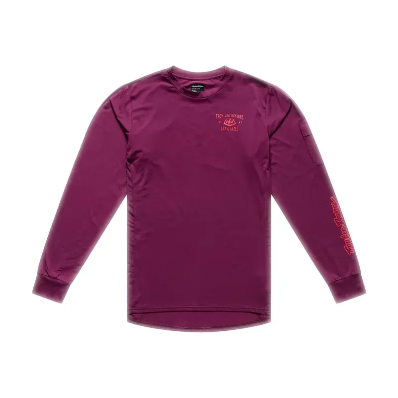 Troy Lee Designs Ruckus Long Sleeve Ride Jersey in Lockdown Sangria