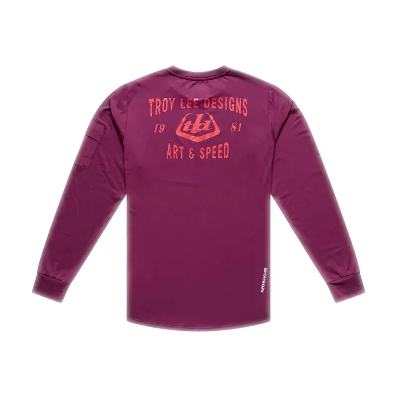 Troy Lee Designs Ruckus Long Sleeve Ride Jersey in Lockdown Sangria-1
