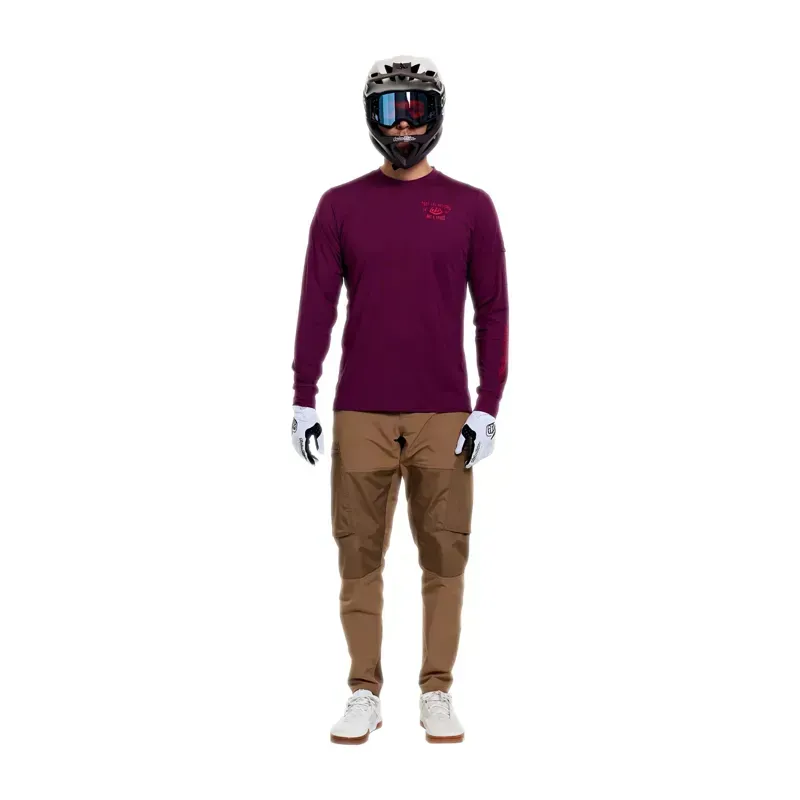 Troy Lee Designs Ruckus Long Sleeve Ride Jersey in Lockdown Sangria-10