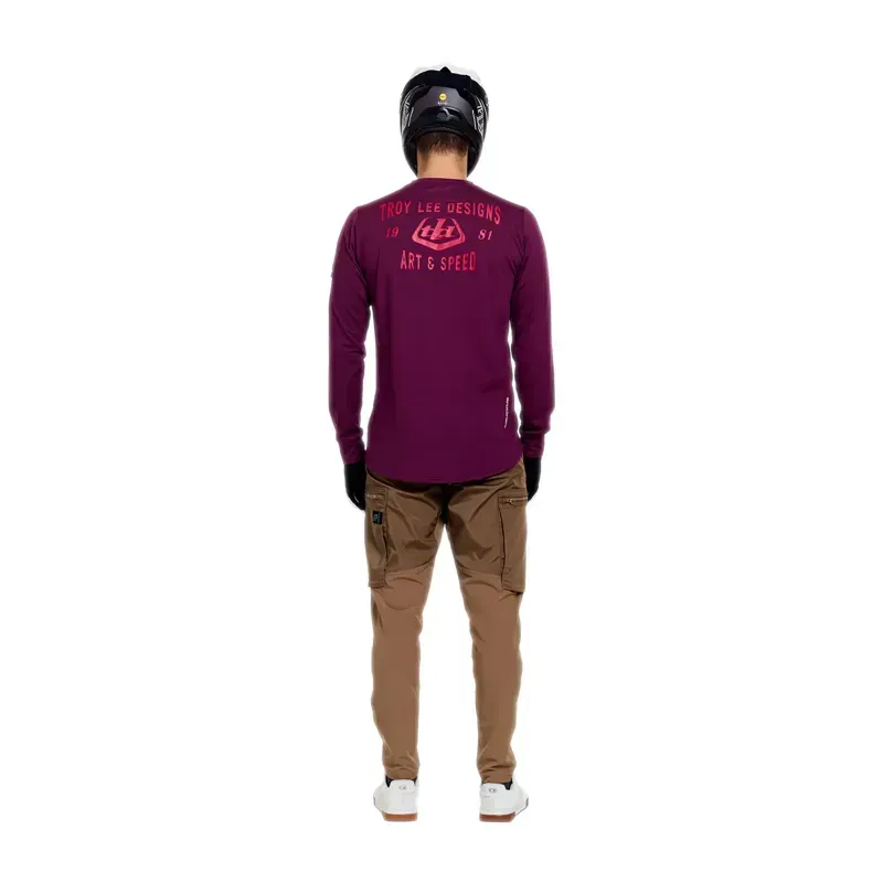 Troy Lee Designs Ruckus Long Sleeve Ride Jersey in Lockdown Sangria-11