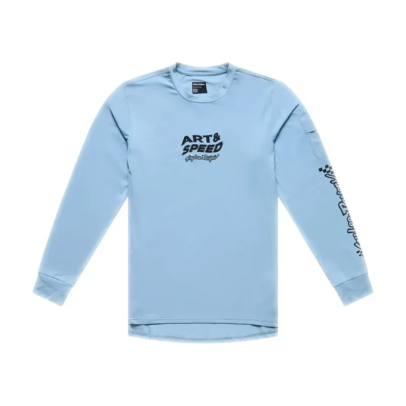 Troy Lee Designs Ruckus Long Sleeve Ride Jersey in Waves Dawn Blue