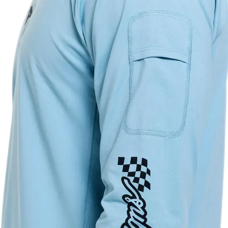 Troy Lee Designs Ruckus Long Sleeve Ride Jersey in Waves Dawn Blue-6