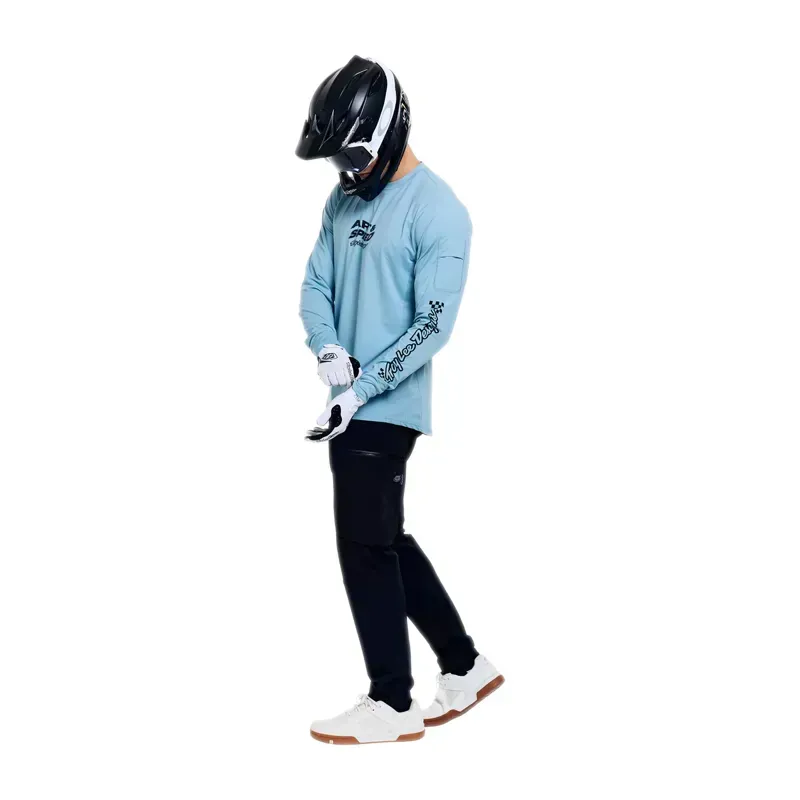 Troy Lee Designs Ruckus Long Sleeve Ride Jersey in Waves Dawn Blue-8