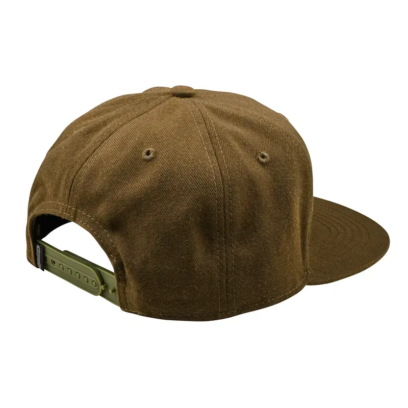 Troy Lee Designs Scholar Flat Bill Snapback Cap in Olive-1