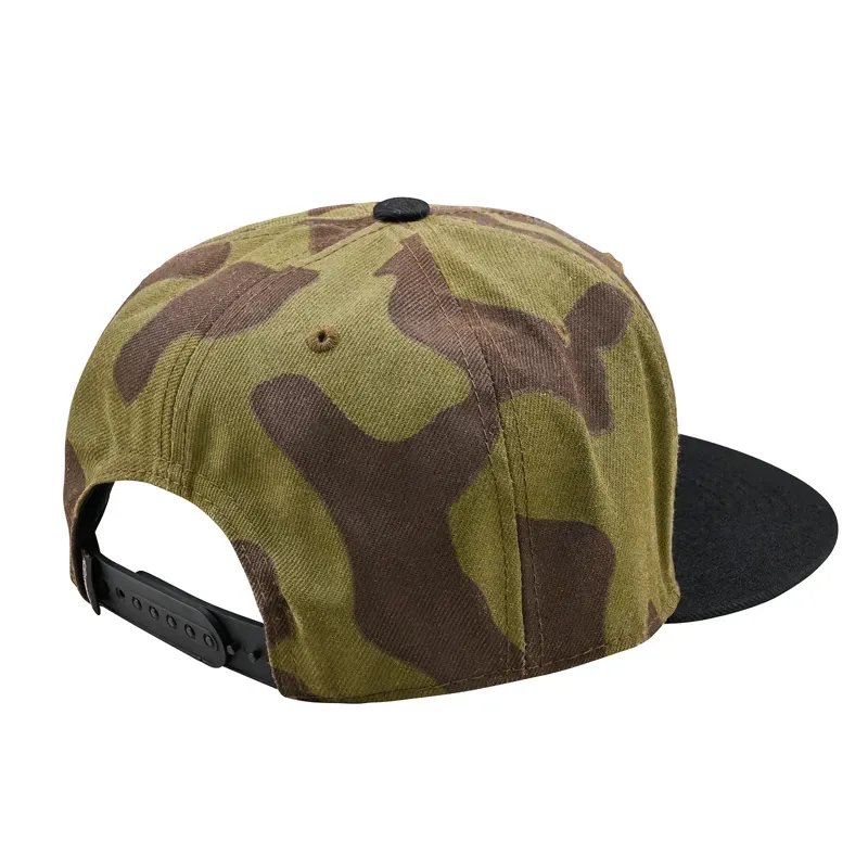 Troy Lee Designs Signature Flat Bill Snapback Cap in Olive Camo-1