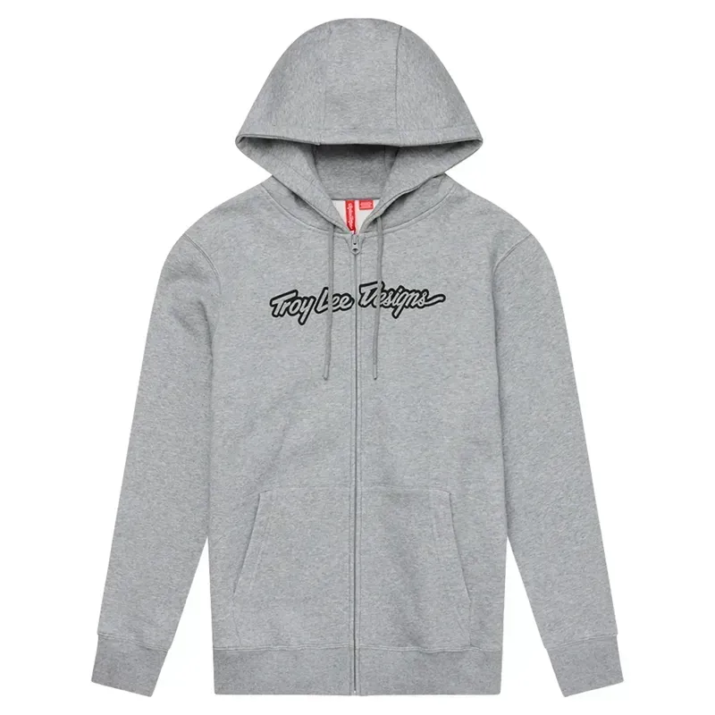 Troy Lee Designs Signature Pullover Hoodie in Grey Heather