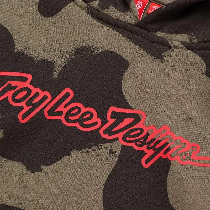 Troy Lee Designs Youth Signature Pullover in Olive Camo-2