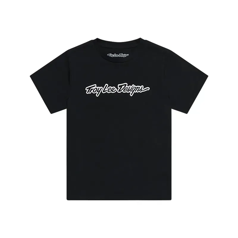 Troy Lee Designs Youth Signature T-Shirt in Signature Black