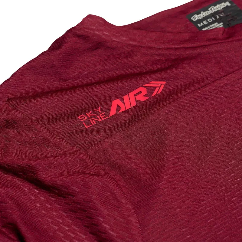 Troy Lee Designs Skyline Air Short Sleeve Jersey in Mono Oxblood-2