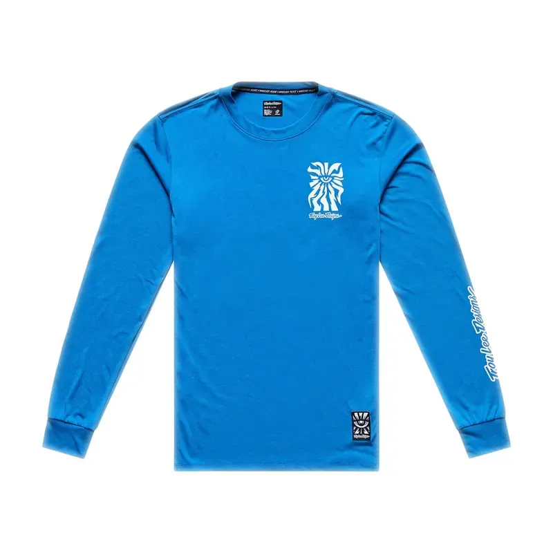 Troy Lee Designs Skyline LS Ride Jersey in One Eye Aero Blue