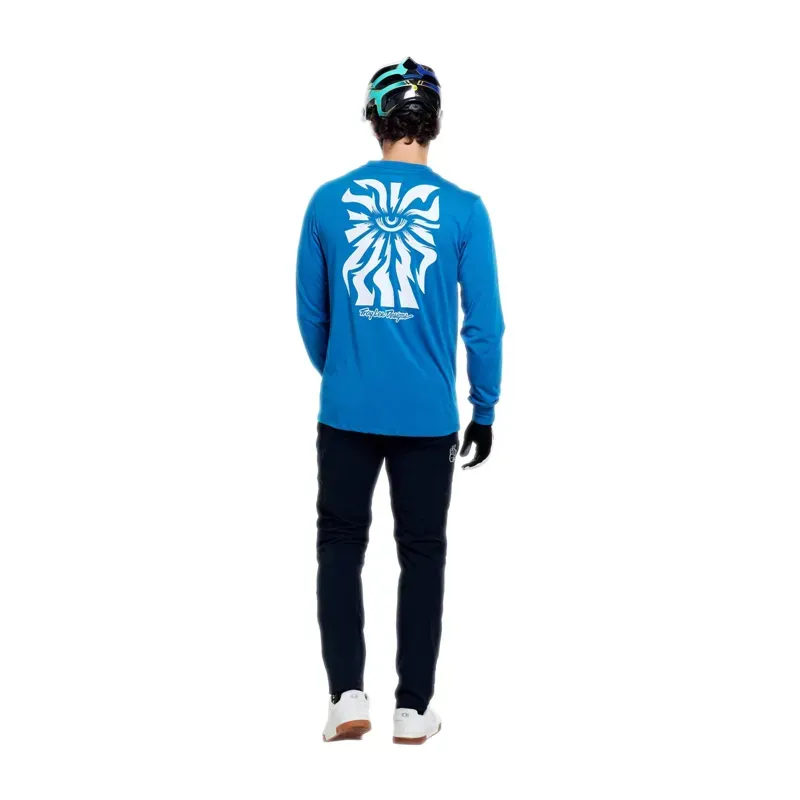 Troy Lee Designs Skyline LS Ride Jersey in One Eye Aero Blue-11
