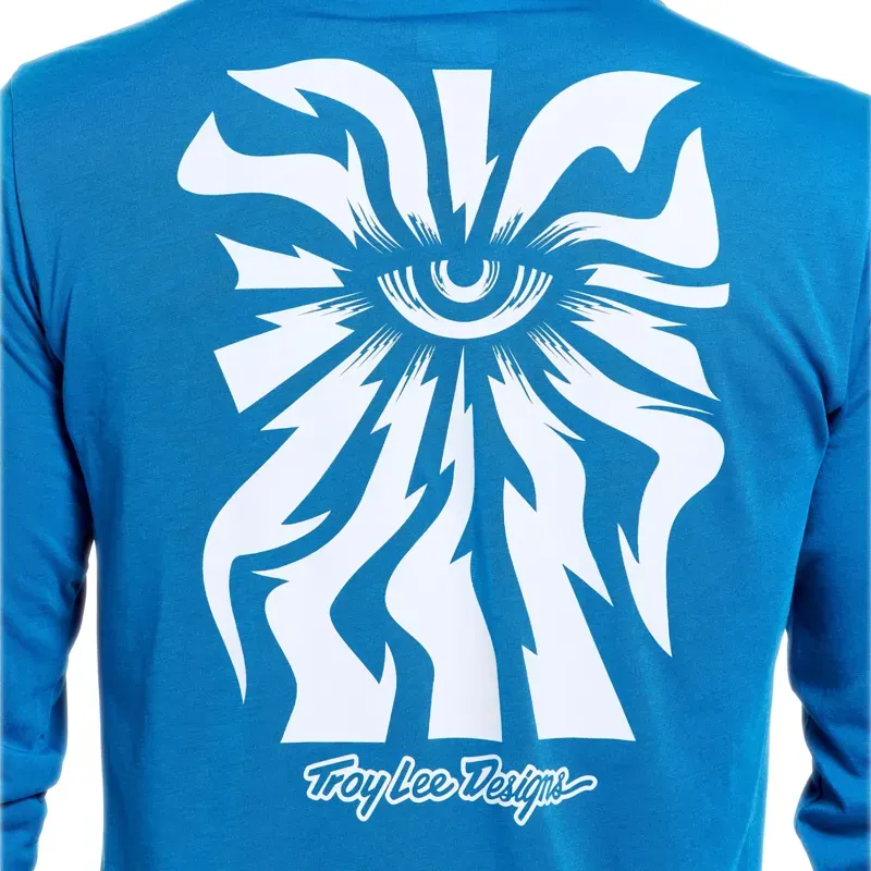 Troy Lee Designs Skyline LS Ride Jersey in One Eye Aero Blue-8