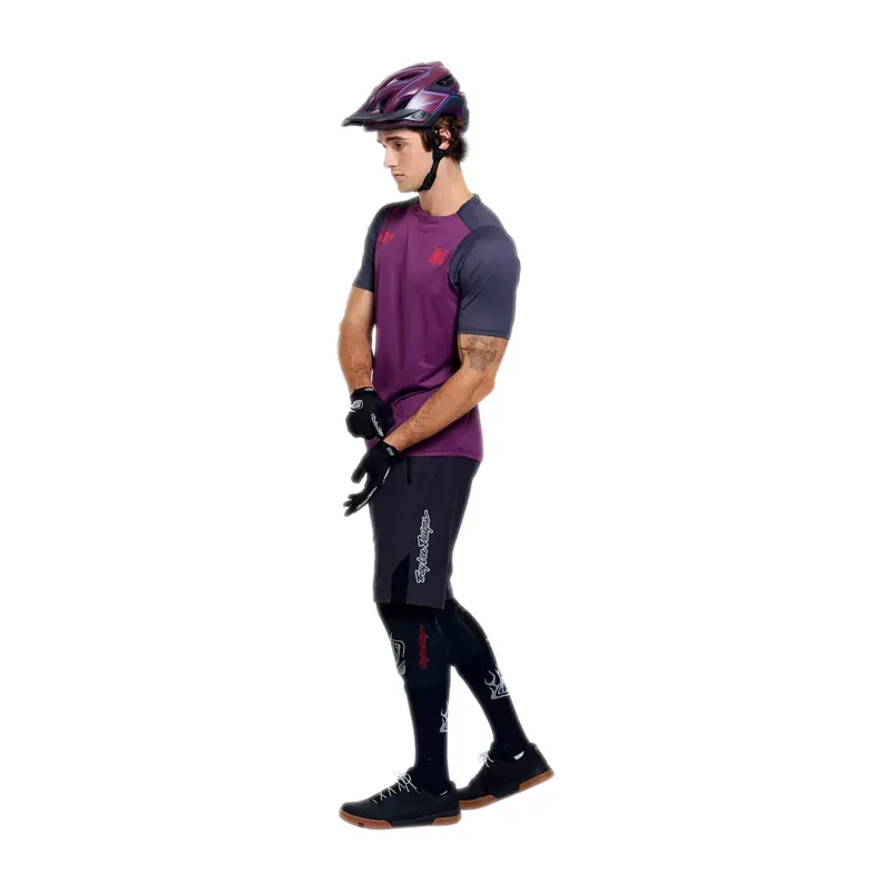 Troy Lee Designs Skyline Pro Short Sleeve Jersey in Fangs Sangria-10