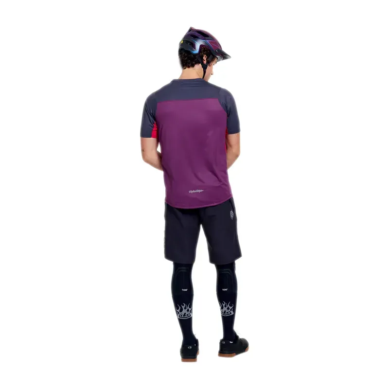 Troy Lee Designs Skyline Pro Short Sleeve Jersey in Fangs Sangria-11