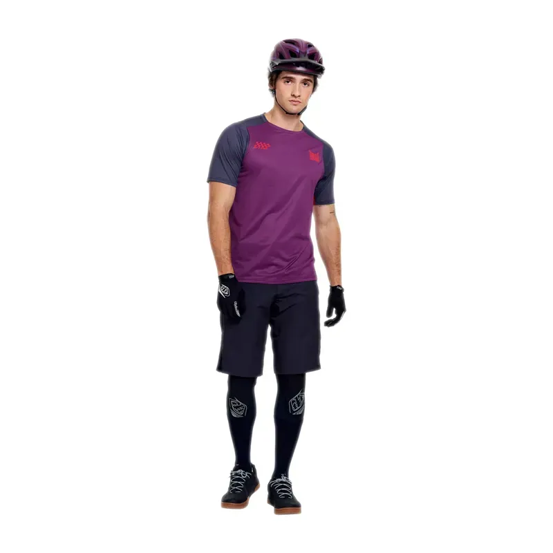 Troy Lee Designs Skyline Pro Short Sleeve Jersey in Fangs Sangria-12