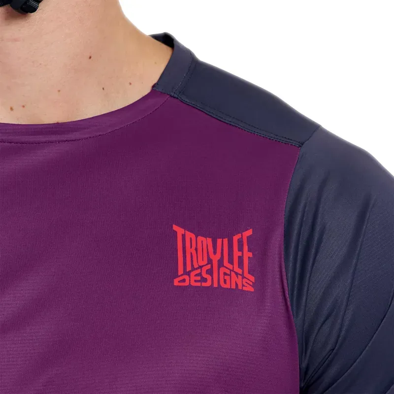 Troy Lee Designs Skyline Pro Short Sleeve Jersey in Fangs Sangria-8