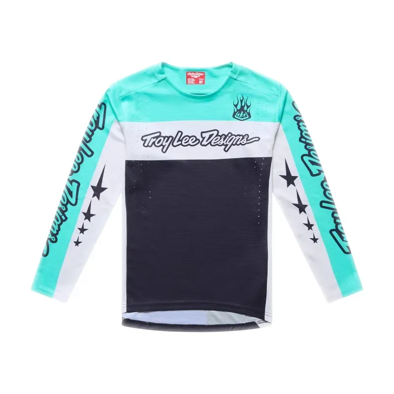 Troy Lee Designs Sprint Pro Youth Jersey In Mono Real Teal-1