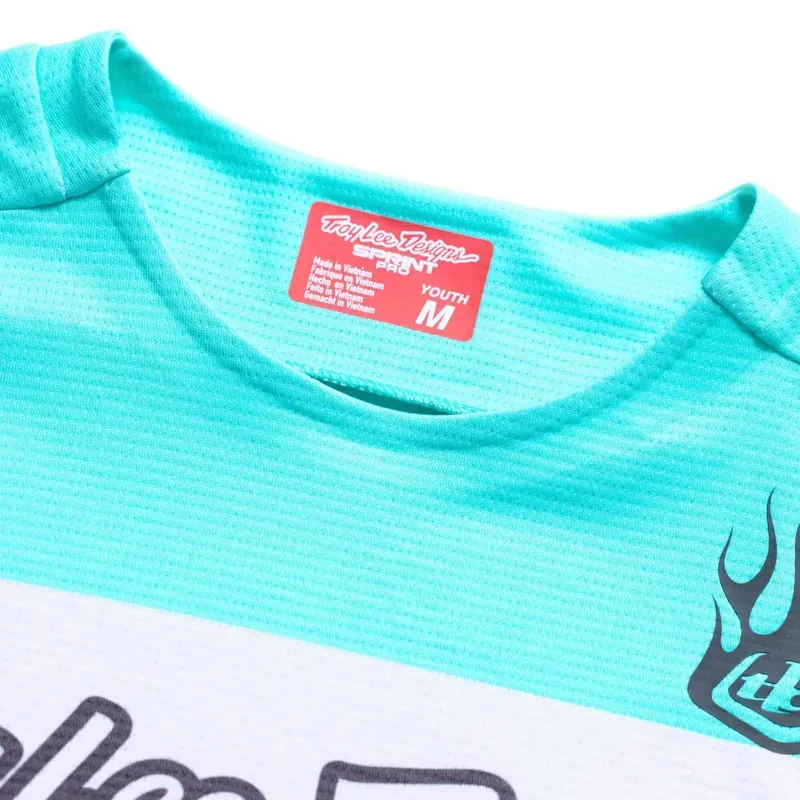 Troy Lee Designs Sprint Pro Youth Jersey In Mono Real Teal-3