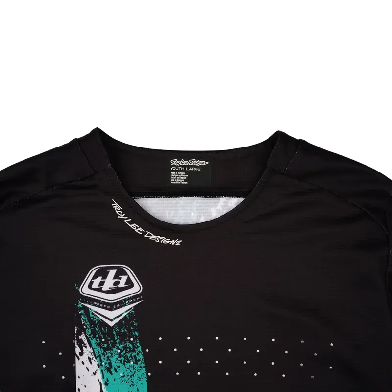 Troy Lee Designs Youth Sprint Jersey in Full Pull Black-4