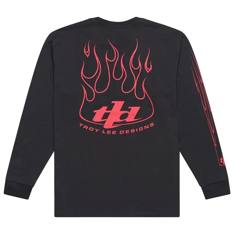 Troy Lee Designs Torched Long Sleeve T-Shirt in Carbon-1