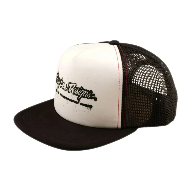 Troy Lee Designs Trucker Snapback Cap Repeat in Black/White