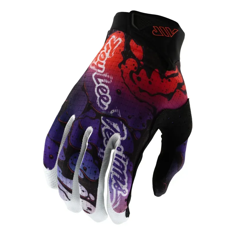 Troy Lee Designs Youth Air Gloves in Drip Black/Purple