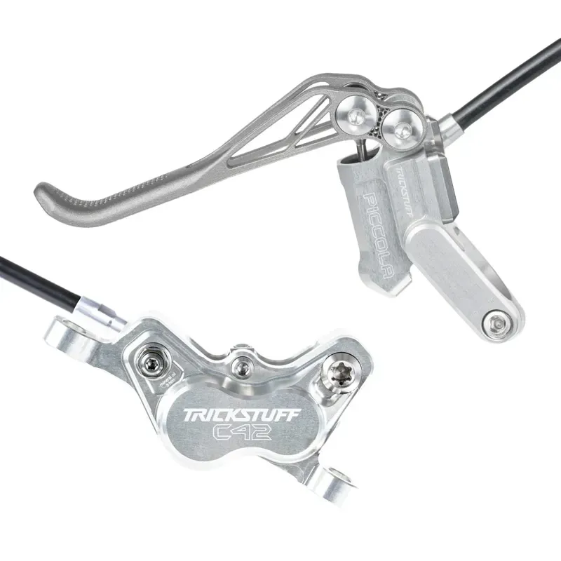 Trickstuff Piccola HD Titanium Disc Brake Set in Titanium/Silver/Silver