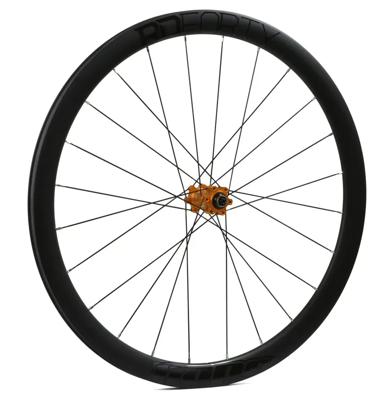 Hope RD40 RS4 6-Bolt Carbon Front Wheel in Orange