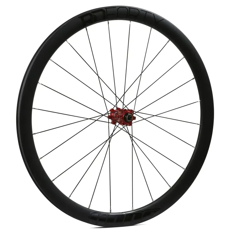 Hope RD40 RS4 6-Bolt Carbon Front Wheel in Red