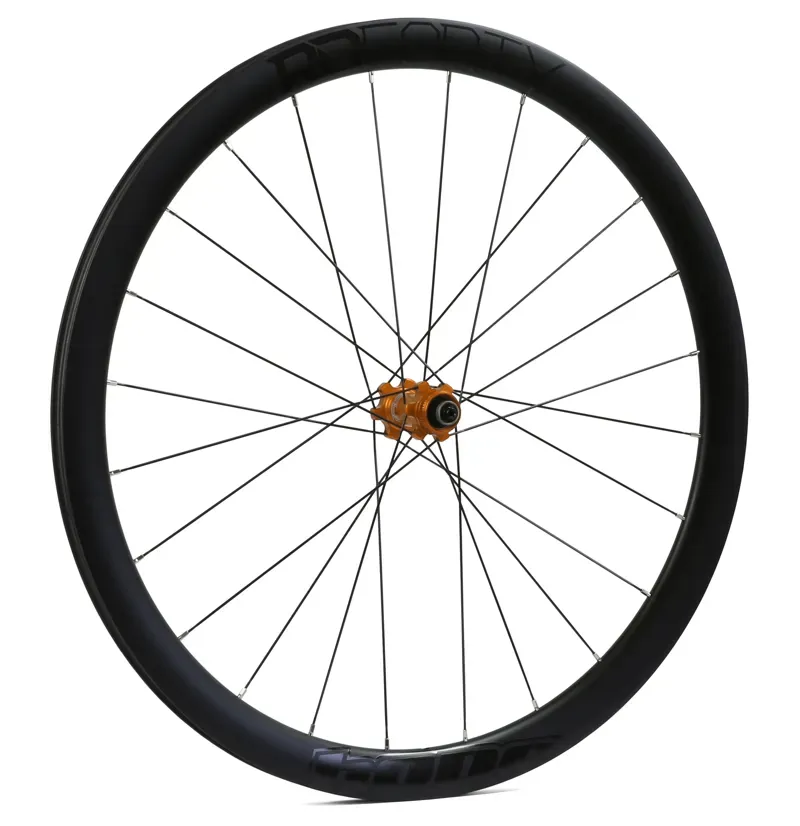 Hope RD40 RS4 Centre Lock Carbon Front Wheel in Orange