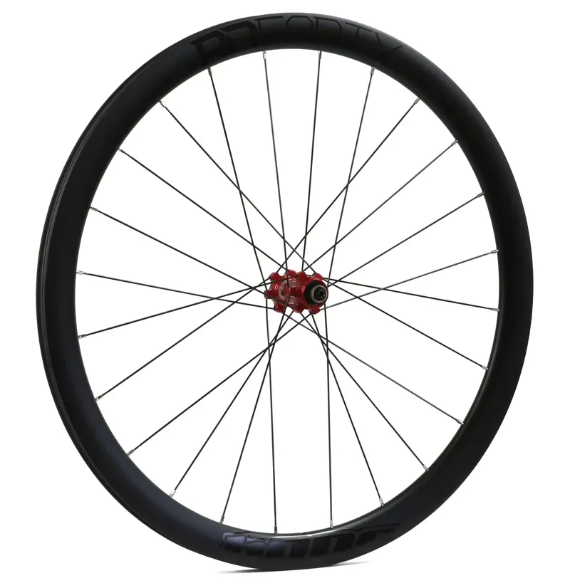 Hope RD40 RS4 Centre Lock Carbon Front Wheel in Red