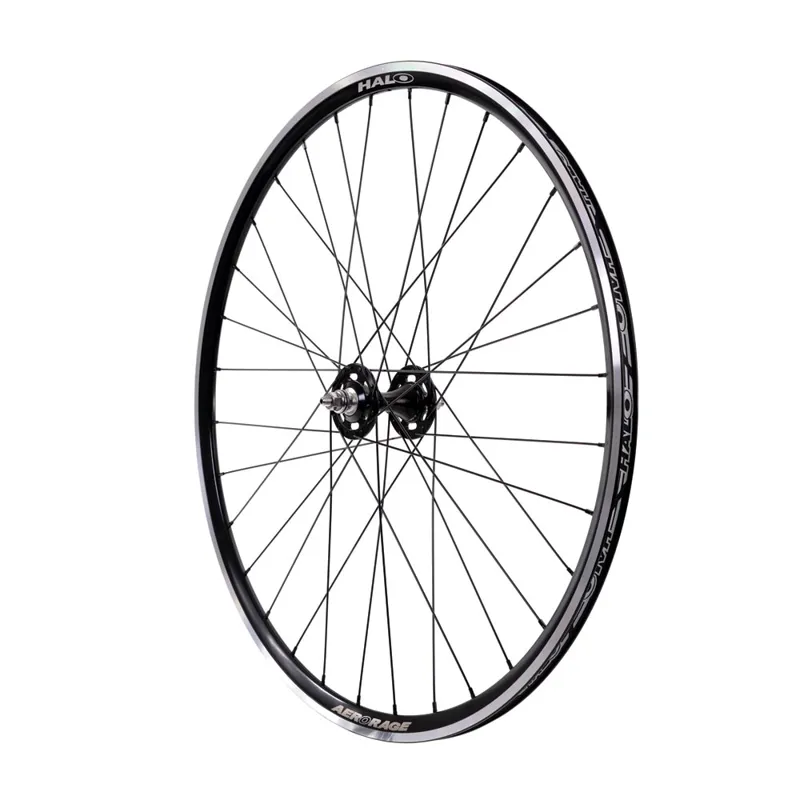 Halo Aero Rage Track 700c Front Wheel in Black