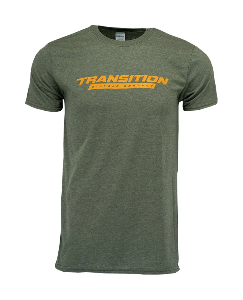 Transition TBC T-Shirt Heather Standard Logo Green Orange 