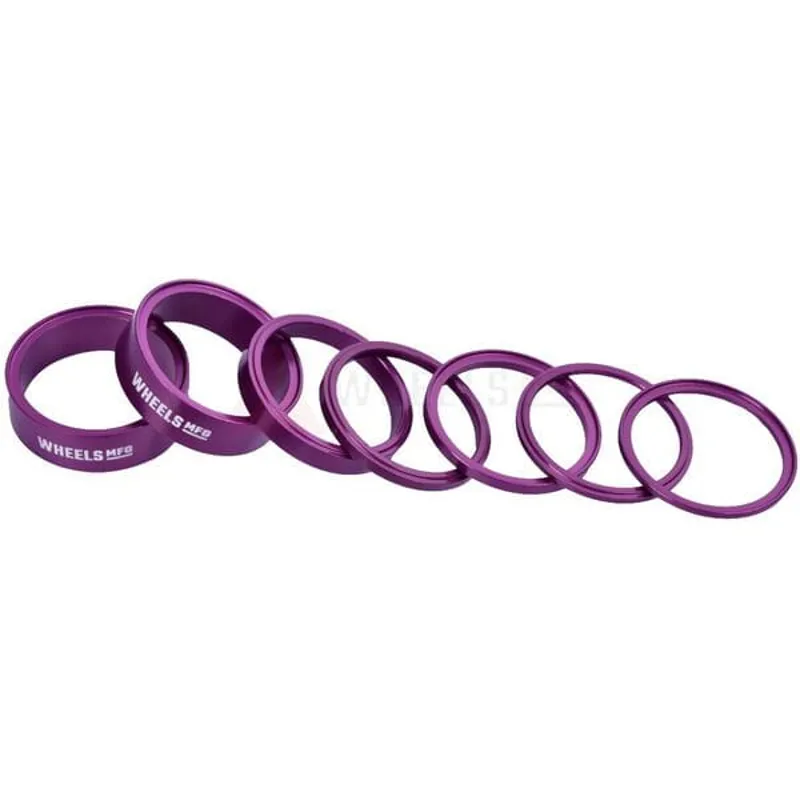 Wheels Manufacturing StackRight Headset Spacer Kit in Purple