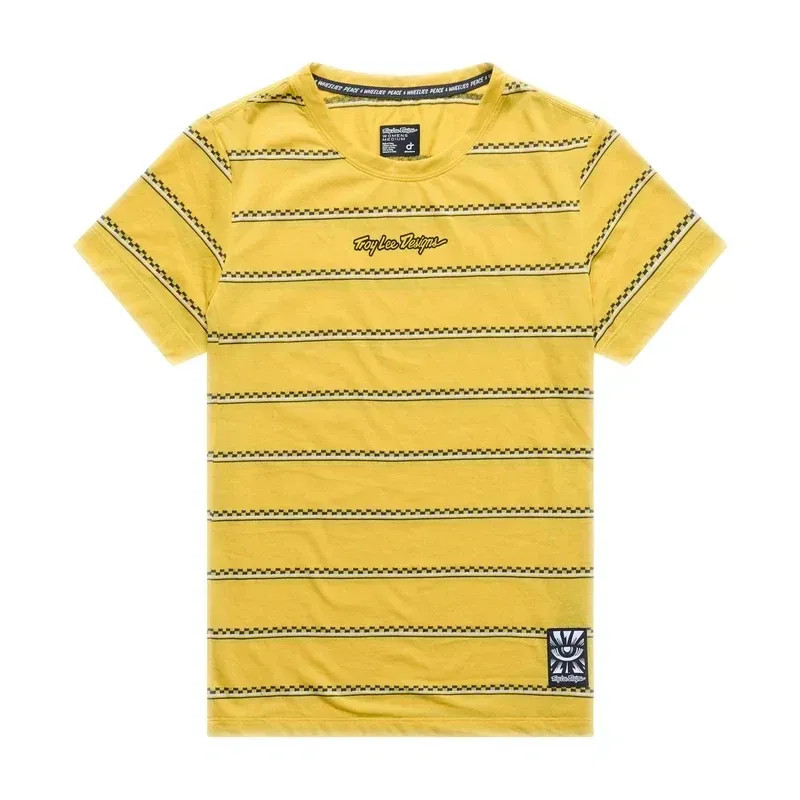Troy Lee Designs Women's Lilium Ride Short Sleeve T-Shirt in Checked Out Butter