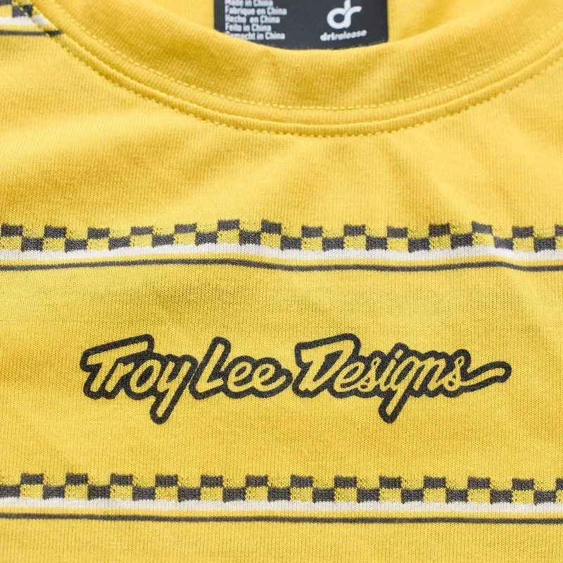 Troy Lee Designs Women's Lilium Ride Short Sleeve T-Shirt in Checked Out Butter-3