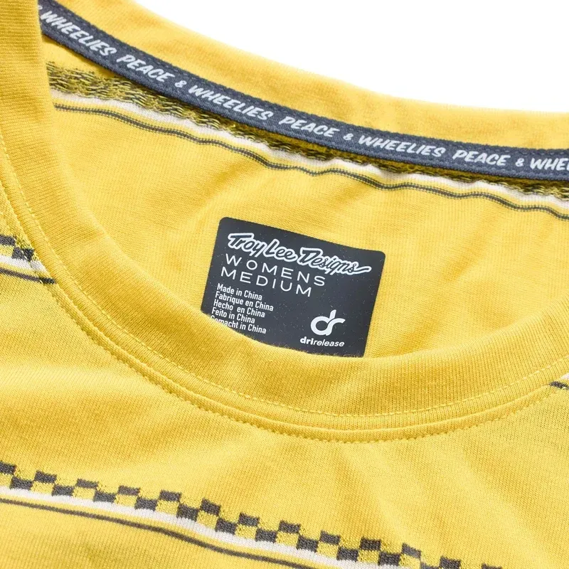 Troy Lee Designs Women's Lilium Ride Short Sleeve T-Shirt in Checked Out Butter-2