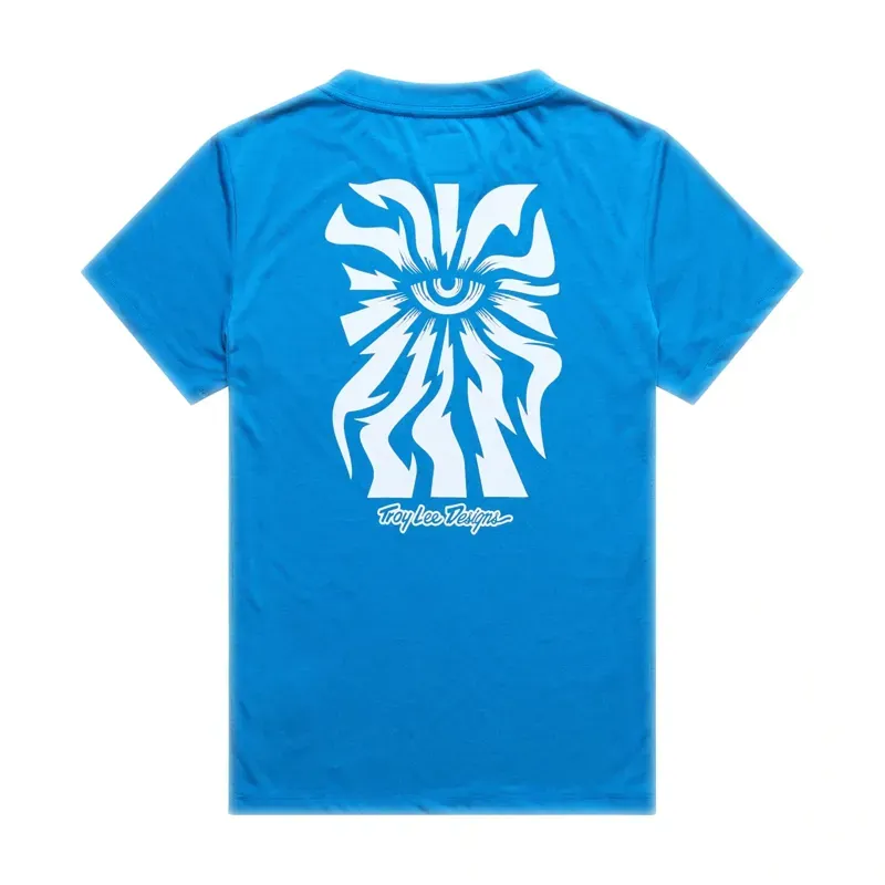 Troy Lee Designs Women's Lilium Ride One Eye Short Sleeve T-Shirt in Aero Blue-1