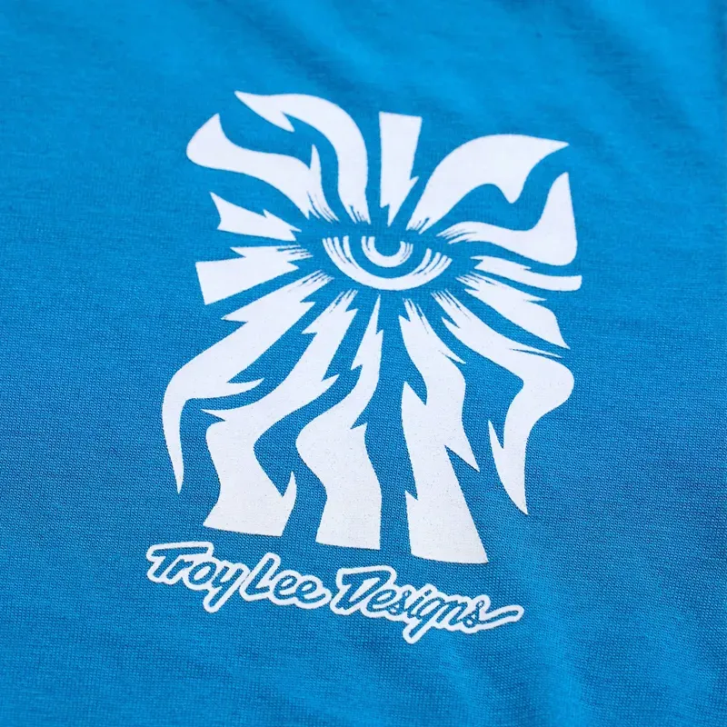 Troy Lee Designs Women's Lilium Ride One Eye Short Sleeve T-Shirt in Aero Blue-2