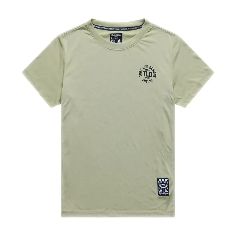Troy Lee Designs Women's Lilium Ride Short Sleeve T-Shirt in Stamps Sage
