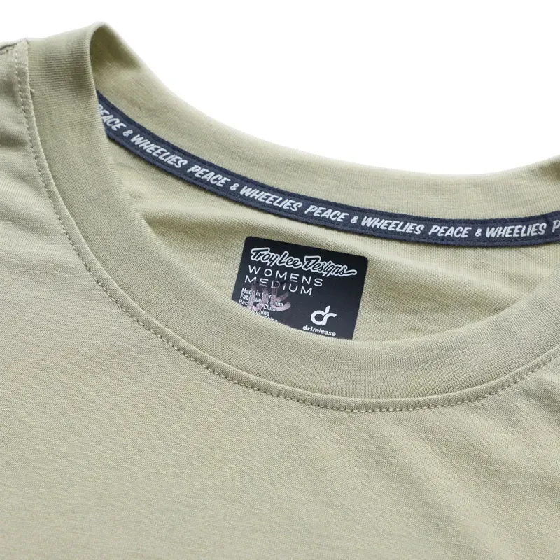 Troy Lee Designs Women's Lilium Ride Short Sleeve T-Shirt in Stamps Sage-7