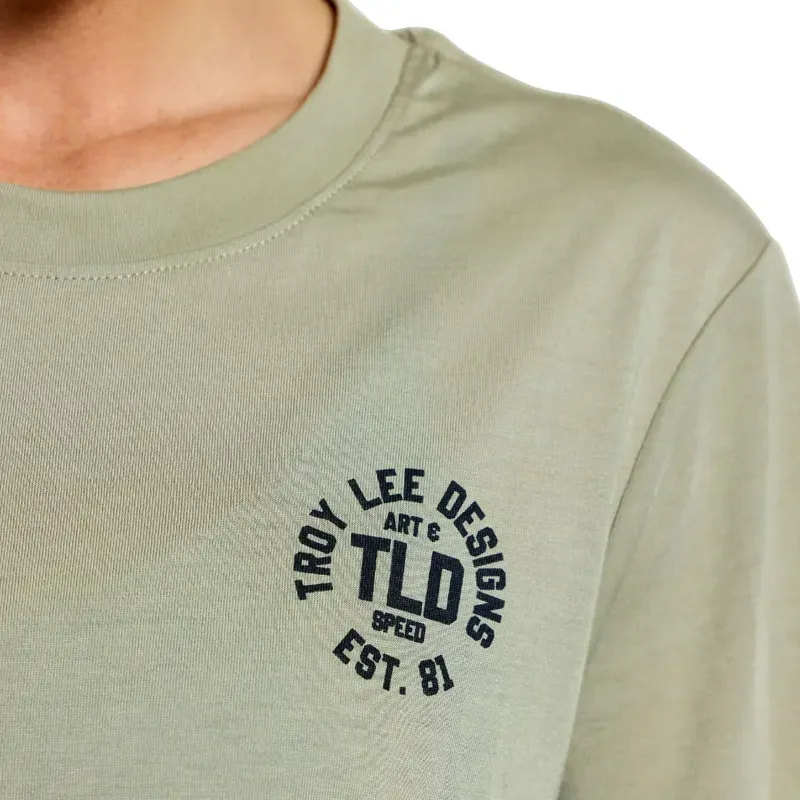 Troy Lee Designs Women's Lilium Ride Short Sleeve T-Shirt in Stamps Sage-10