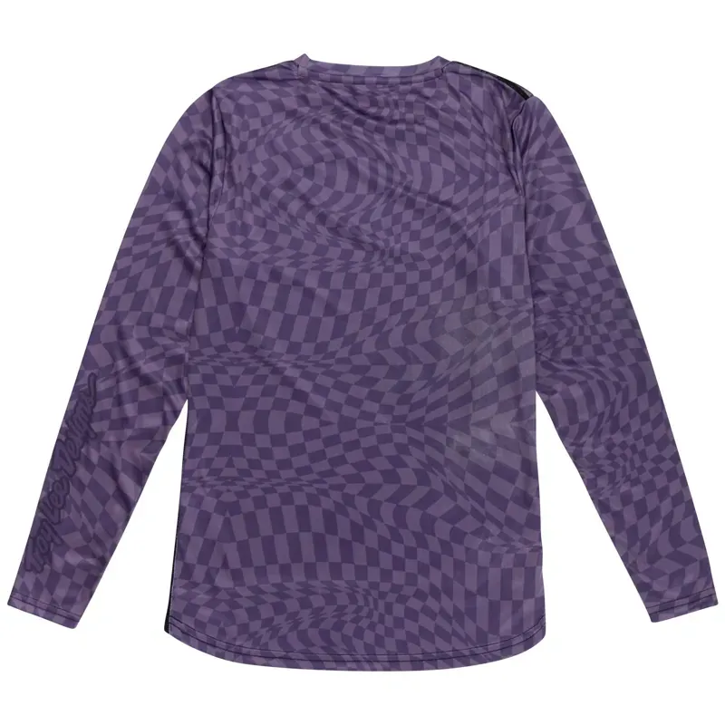Troy Lee Designs Womens Lilium LS Jersey In Twisted Checkers - Purple-1
