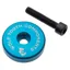 Wolf Tooth Ultralight Stem Cap with 5mm Integrated Spacer in Blue