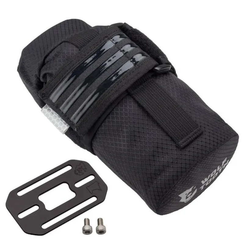 Wolf Tooth B-RAD Mini Roll-Top Bag And Mounting Plate in Black