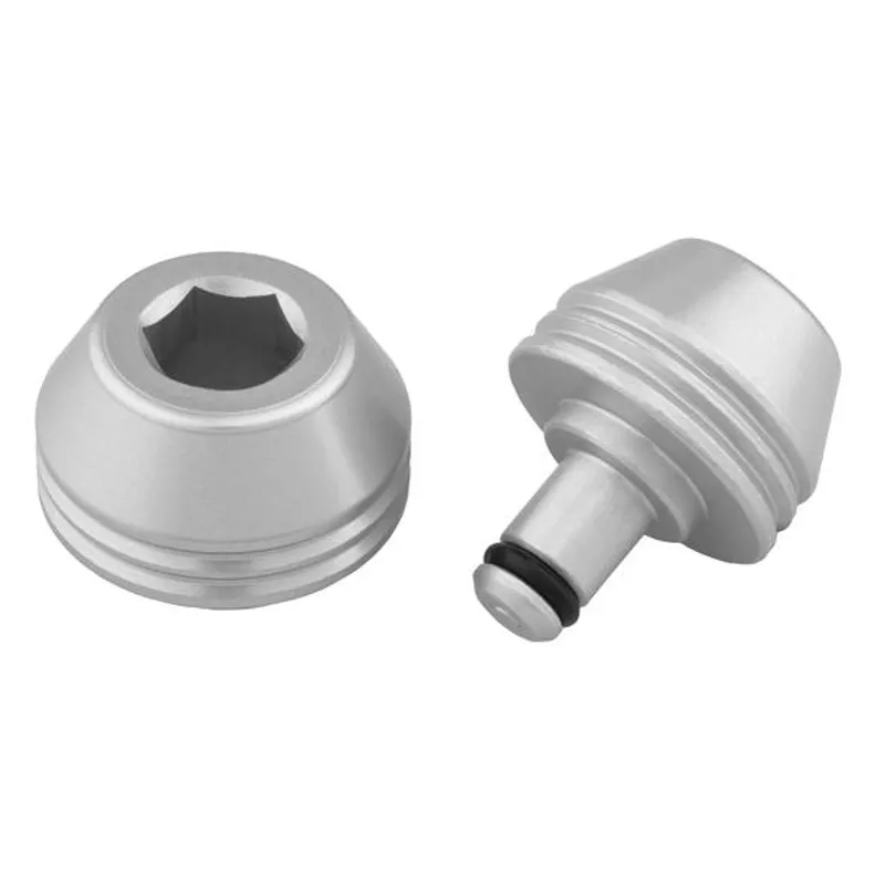 Wolf Tooth 12mm Wolf Axle Trainer Cap For Rear Thru-Axle in Silver
