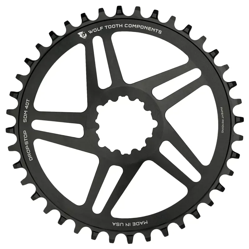 Wolf Tooth SRAM Crank Direct Mount Flat Top Chainring in Black 