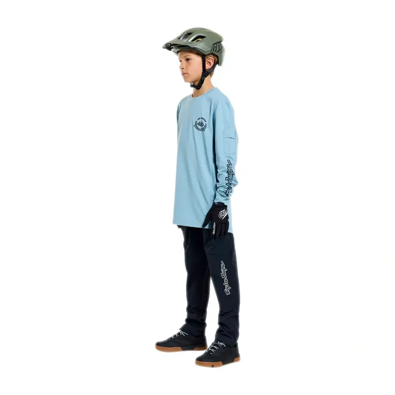 Troy Lee Designs Youth Ruckus Ride Carbs Long Sleeve T-Shirt Dawn Blue-3