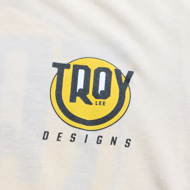 Troy Lee Designs Youth Skyline Ride Happy Long Sleeve T-Shirt in Pumice-3